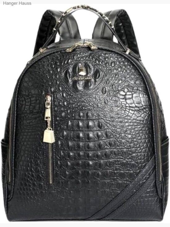 Vegan Leather Travel Backpack, Carry-On Laptop Bag, Water-Resistant, Adjustable main image 4